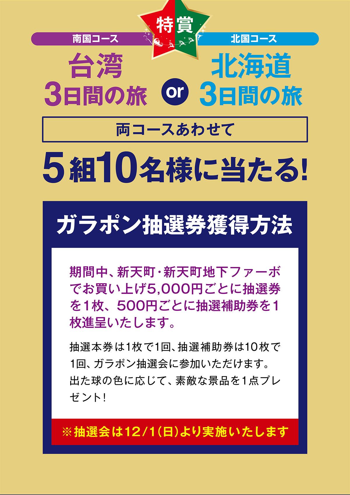 新天町選べるトラベルクリスマス